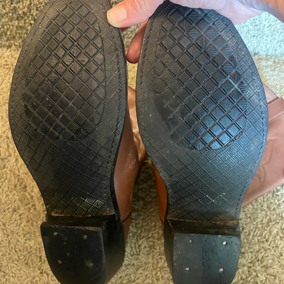 Old West Brown Leather Boots 9.5 Men Vintage - Picture 4 of 6